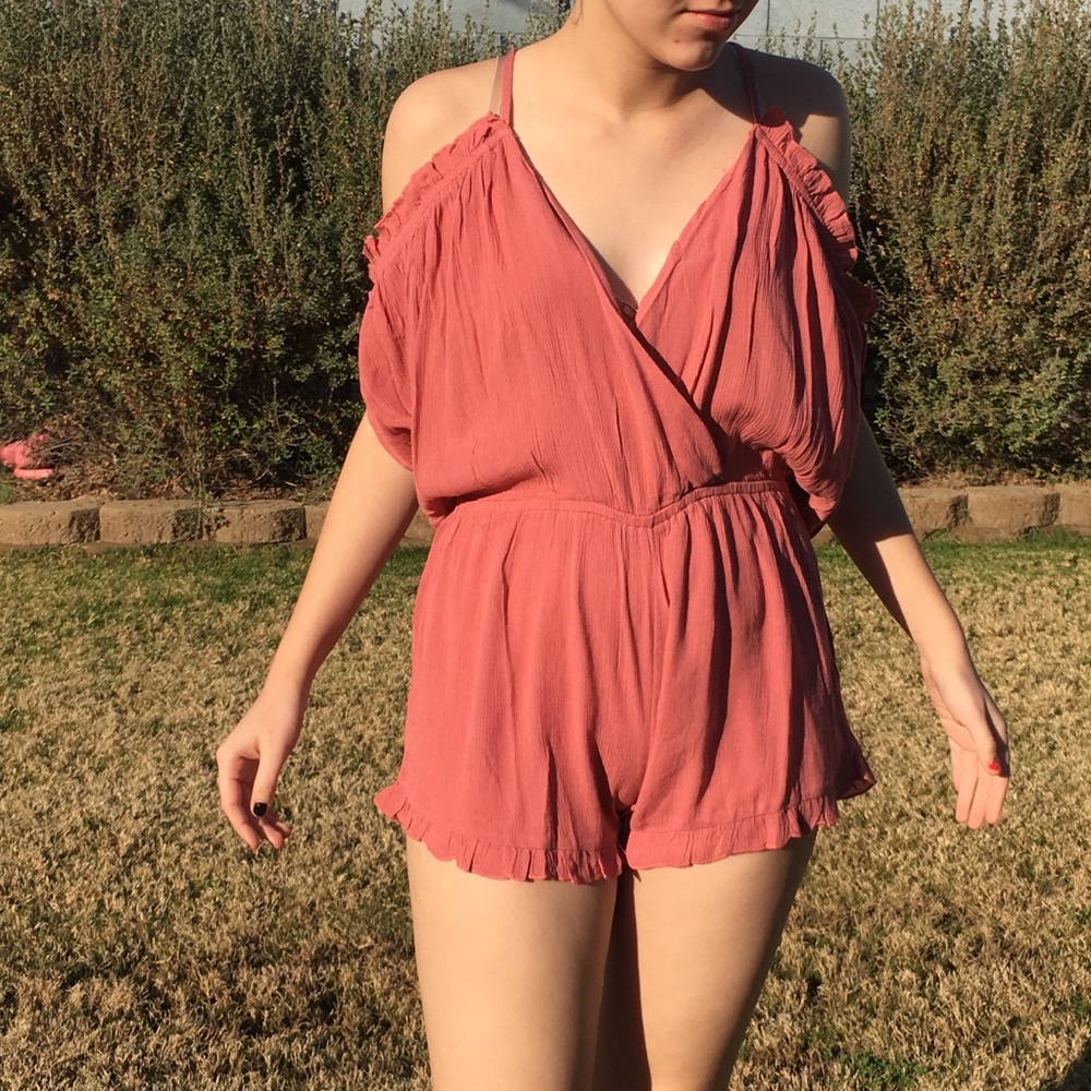 Topshop dusty rose color romper nwot size 4/6 - Picture 3 of 6